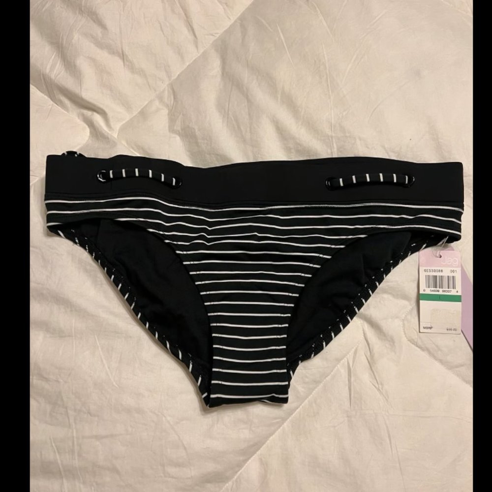 JAG black and white stripe bikini bottom size l womens swimsuit